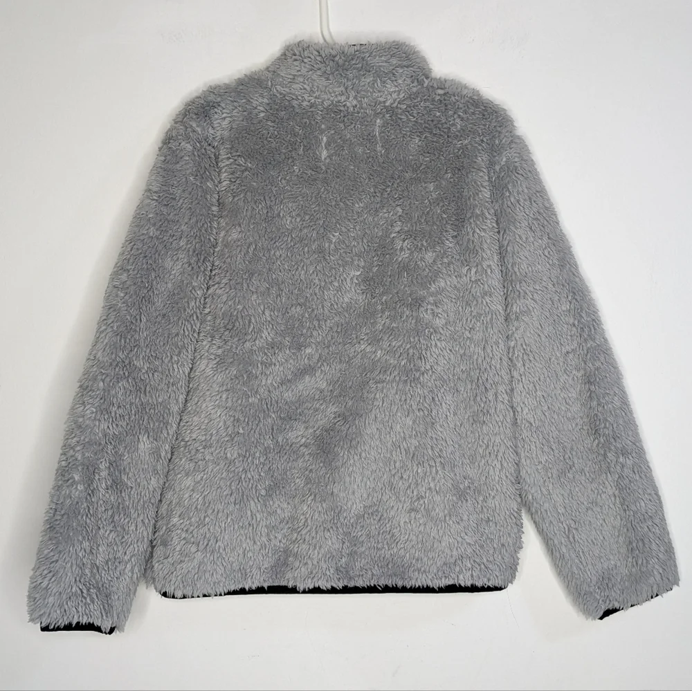 NWT Hurley Grey Black 1/3 Zip Fleece Pullover Jacket Small 6/7